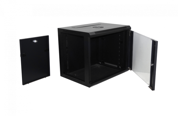 45cm-Fondo 9U Gabinete Rack Pared Negro inc-M6-2U - Imagen 2