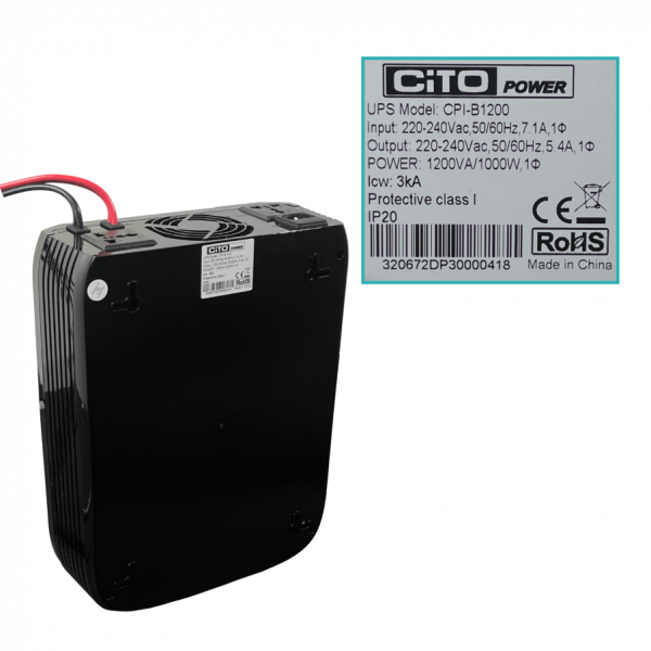 CITO 1000W 90-280VAC UPS req-Bat-12VDC inversor Onda-Modificada 15ms - Imagen 4