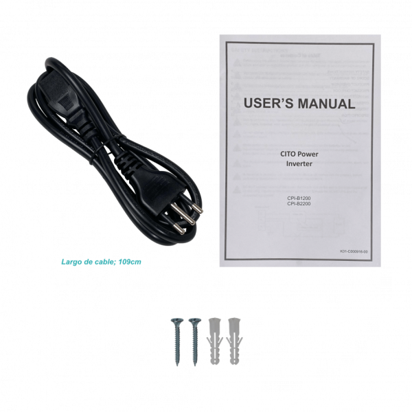 CITO 1000W 90-280VAC UPS req-Bat-12VDC inversor Onda-Modificada 15ms - Imagen 6