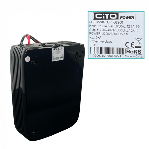 CITO 1800W 90-280VAC UPS req-Bat-24VDC inversor Onda-Modificada 15ms - Imagen 2