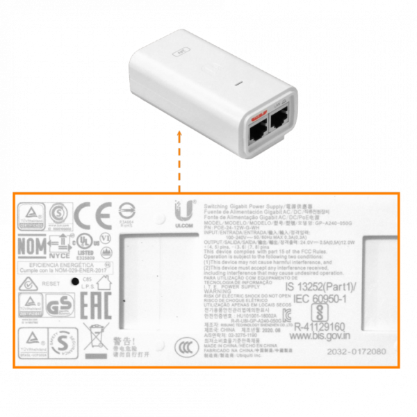 UBIQUITI 60GHz 5GHz 38/11dBi 57-66GHz 1-1000 airMAX 1Gbps 2km inc24V - Imagen 5
