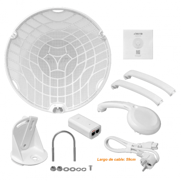 UBIQUITI 60GHz 5GHz 38/11dBi 57-66GHz 1-1000 airMAX 1Gbps 2km inc24V - Imagen 6