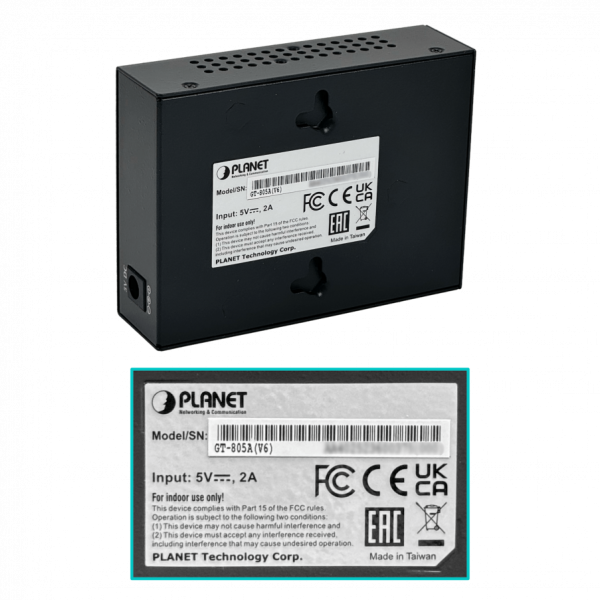 Planet 1-1000 1-SFP Gigabit Media Converter Semi-Admin inc-5VDC/2,5A - Imagen 4