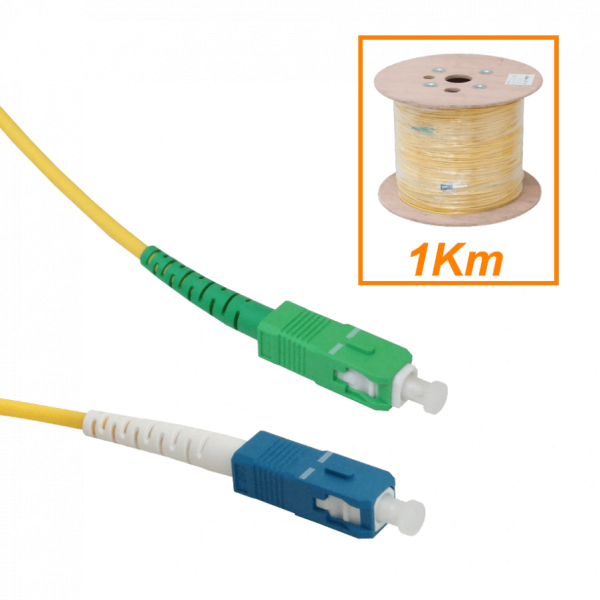 1km 1-Fibra SC/APC-SC/UPC MonoModo SM Jumper 1000mt 3mm inc-carrete - Imagen 2