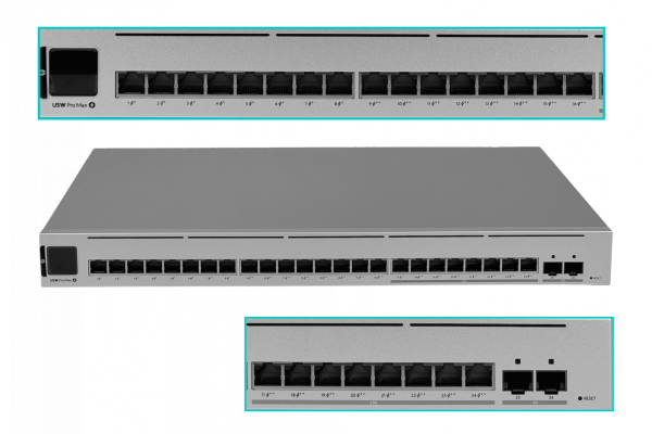UBIQUITI 8-2500 16-1000 PoE++ 400W-tot 2-SFP+10G req-UniFi Switch L3 - Imagen 4