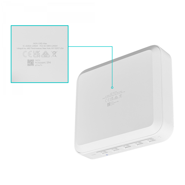UBIQUITI 1-2500 4-2500 IDS/IPS SD-WAN inc-5V USB-C BTE UniFi Gateway - Imagen 3