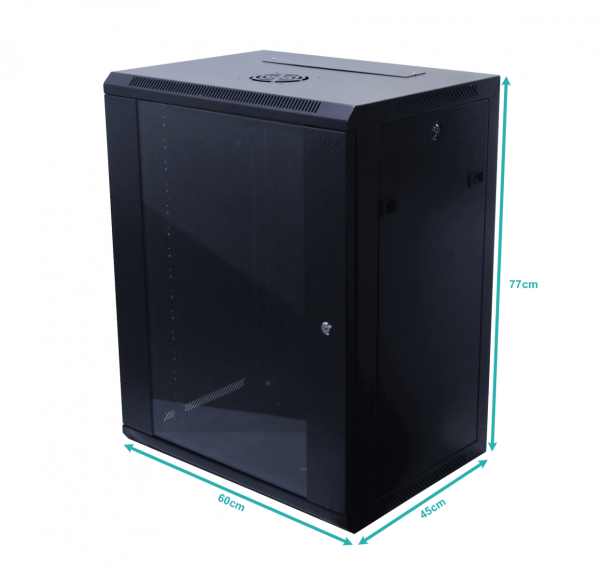 LINKMADE RACK PARED 15U 45CM-FONDO NEGRO INC-2U - Imagen 2