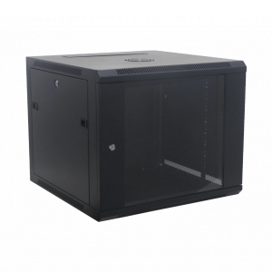 60cm-Fondo 9U Gabinete Rack Pared Negro inc-M6-2U