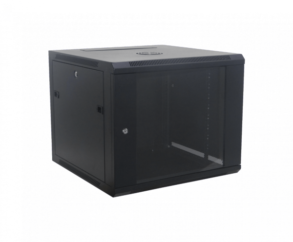 60cm-Fondo 9U Gabinete Rack Pared Negro inc-M6-2U