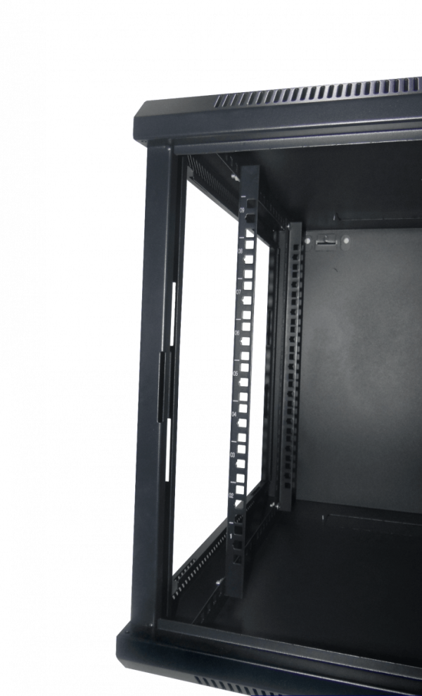60cm-Fondo 9U Gabinete Rack Pared Negro inc-M6-2U - Imagen 3