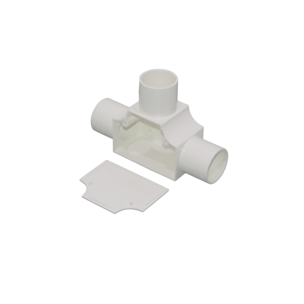 LINKCHIP 32mm Tee con Tapa para Tubo PVC Blanco Derivacion en T