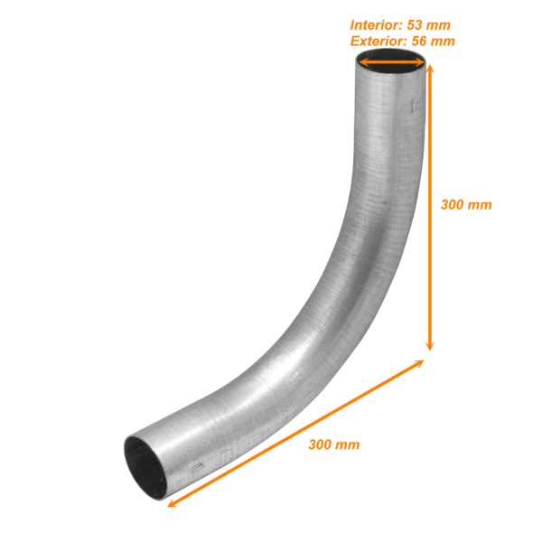 50mm Galvanizado Codo para Conduit Rigido Metalico Curva aprox-30x30cm