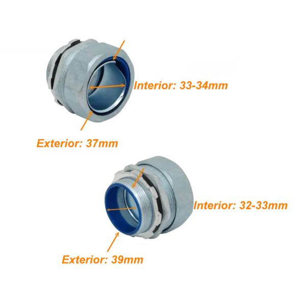 Metalico 40mm Prensa Estopa para Flexible Aislacion IP65