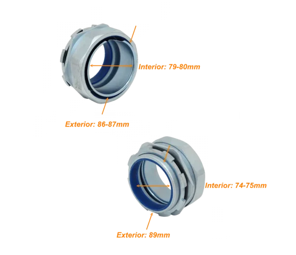 Metalico 90mm Prensa Estopa para Flexible Aislacion IP65