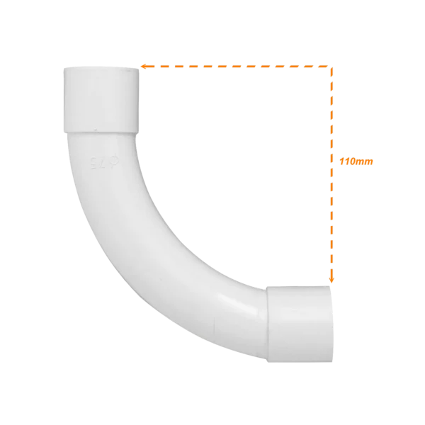 LINKCHIP 25mm Codo para Tubo PVC Blanco Curva