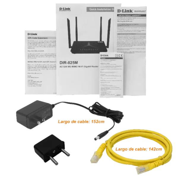 D-LINK Mesh 4-1000 AC1200 USB 2,4/5GHz 300/867mbps 4-Fijas-5dBi 1-WAN