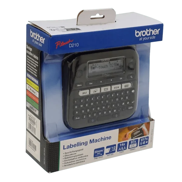 BROTHER Rotuladora Oficina QWERTY TZe/3,5-12mm req/6-AAA/fuente-9V