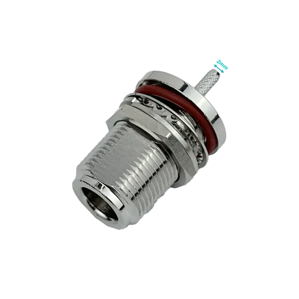 N-Hembra RG316 16mm-Diamet Panel Conector Crimpeable Coaxial CA100