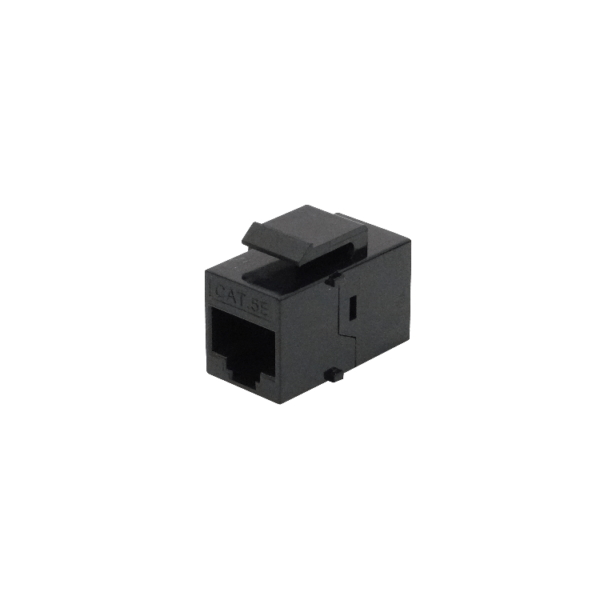 Negro Cat5e UTP Copla RJ45-RJ45 Keystone Feedthrough