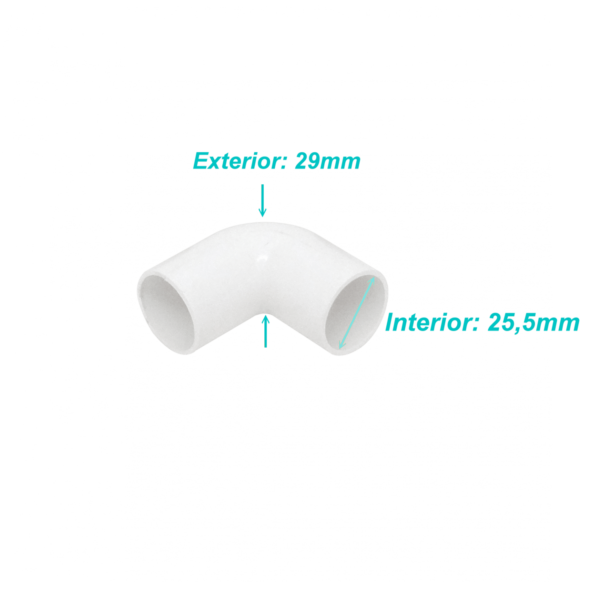 LINKCHIP 25mm Codo Chico para Tubo PVC Blanco