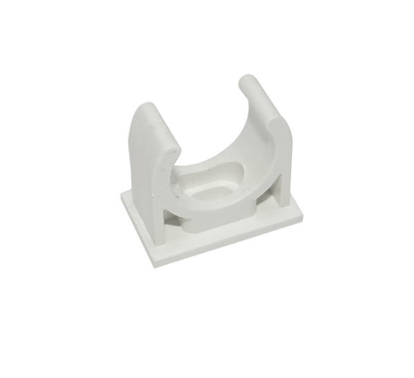 LINKCHIP 20mm Soporte Fijacion Abrazadera p/Tubo PVC Blanco Tornillo