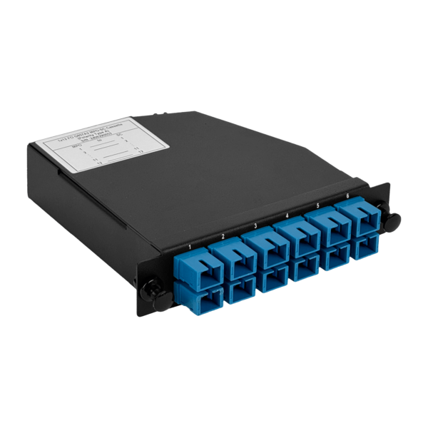 SM 12-SC 1-MPO/M Cassette para/1U-3P 130mm Fibra Pre-Conectorizada