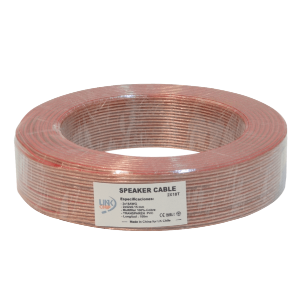 2x18AWG Cobre 2x0,75mm2 100mt Transparen Cable Paralelo Multif 42x0,15