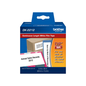 BROTHER 62mm 15,2mt Negro sobre Blanco Plastificado-Continuo Adhe p/QL