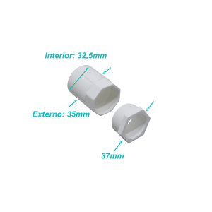 LINKCHIP 32mm Blanca Salida de Caja PVC para Tubo