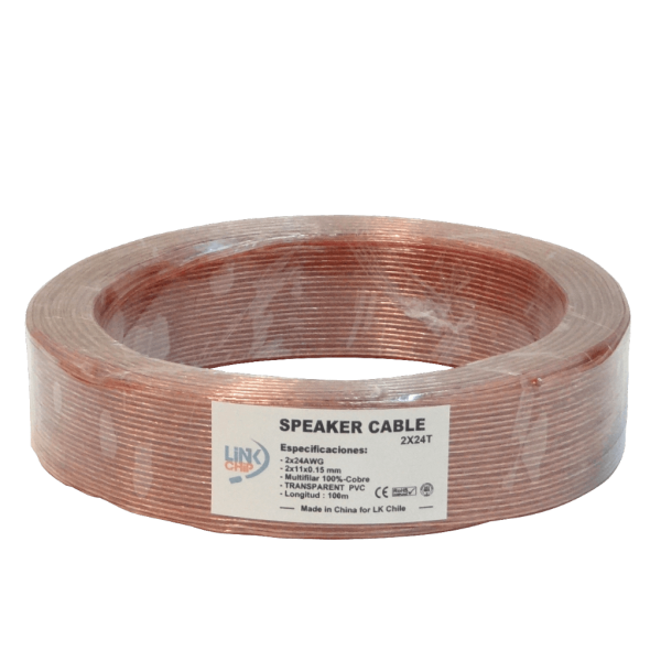 2x24AWG Cobre 2x0,2mm2 100mt Transparent Cable Paralelo Multif 11x0,15