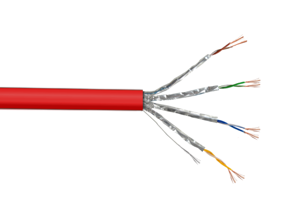 LINKMADE 10mt Cat6a U/FTP Rojo LSZH Cable Patch Inyectado Multifilar - Imagen 2