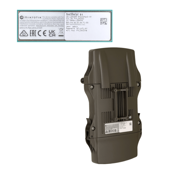 MIKROTIK 2-RPSMA 2,4GHz-574 5Ghz-1200 1-mPCIe mSIM L4 1-1000 1-SFP USB