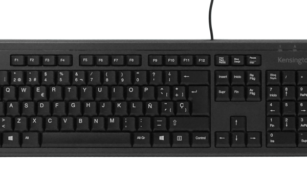 KENSINGTON Teclado Cable-140cm Resistente Antiderrame Negro USB A2306A - Imagen 3