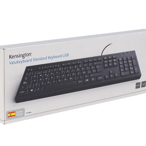 KENSINGTON Teclado Cable-140cm Resistente Antiderrame Negro USB A2306A