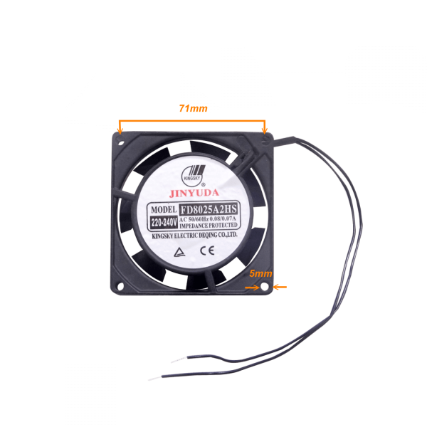 LINKMADE Ventilador 8x8cm 220VAC No-Incluye-Enchufe 4cm-Alto Turbina