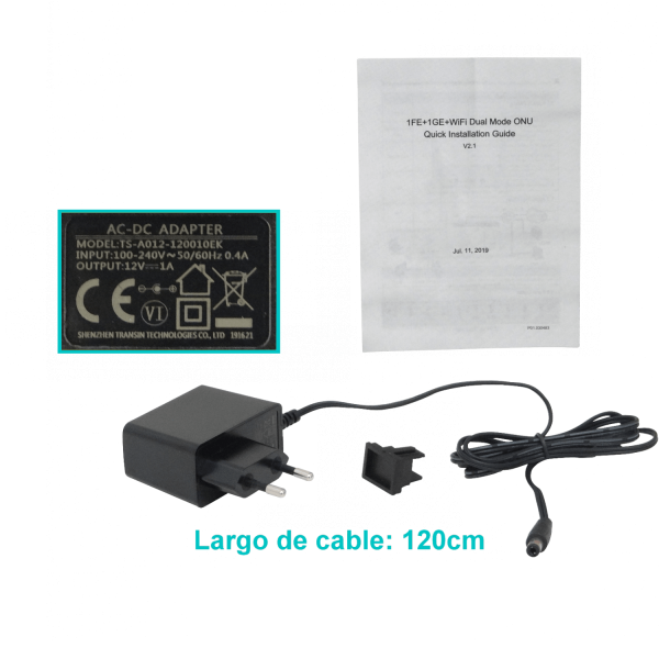 WOLCK XPON N300-2,4GHz 1-1000 1-100 1-PON-SC/PC-SM inc-12V ONU