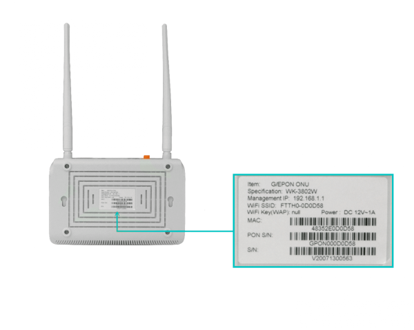 WOLCK XPON N300-2,4GHz 1-1000 1-100 1-PON-SC/PC-SM inc-12V ONU - Imagen 3