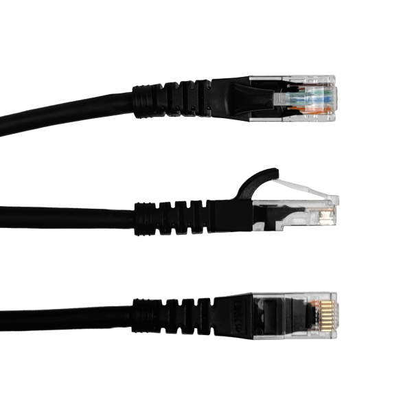 LINKMADE 1MT CAT5E NEGRO LSZH CABLE PATCH INYECTADO MULTIFILAR - Imagen 2