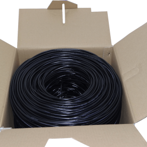 LINKCHIP AWG25/0,45mm CCA PE Exterior Negro Cable UTP 305mt Aleacion