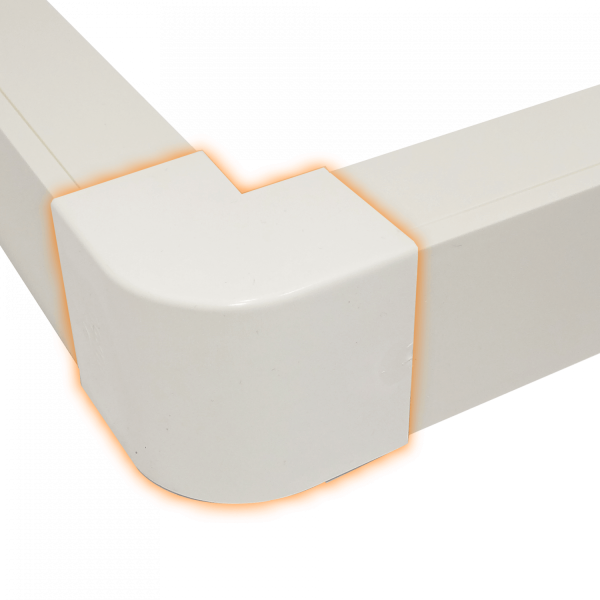 LINKCHIP 60x40mm Angulo Exterior Blanco CCA-6040-AE. p/Canaleta QN6W. - Imagen 3