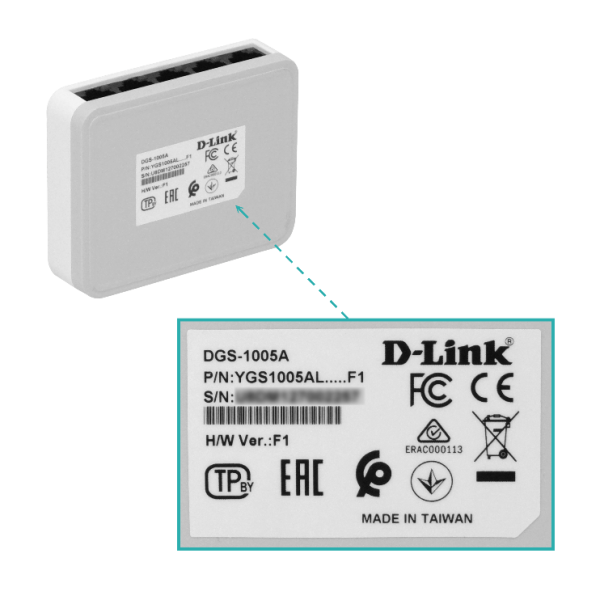 D-LINK 5-1000 Gigabit Switch Desktop no-Administrable no-Rack