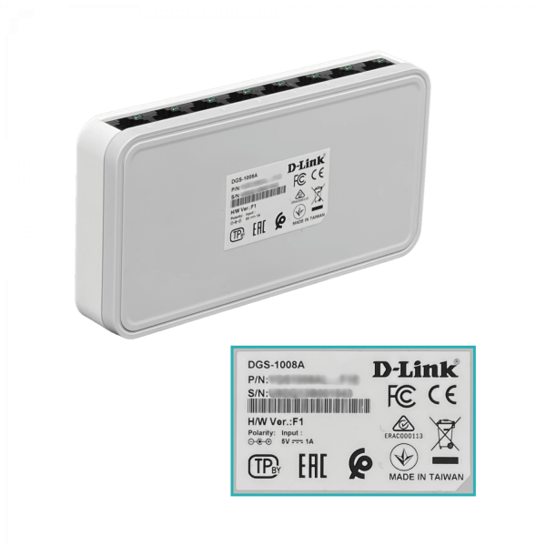D-LINK 8-1000 Gigabit Switch Desktop no-Administrable no-Rack inc-5v1A - Imagen 7