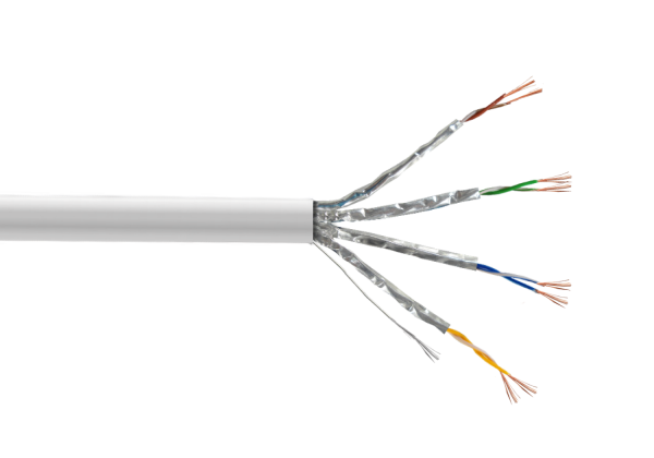 LINKMADE 1mt Cat6a U/FTP Blanco LSZH Cable Patch Inyectado Multifilar - Imagen 2