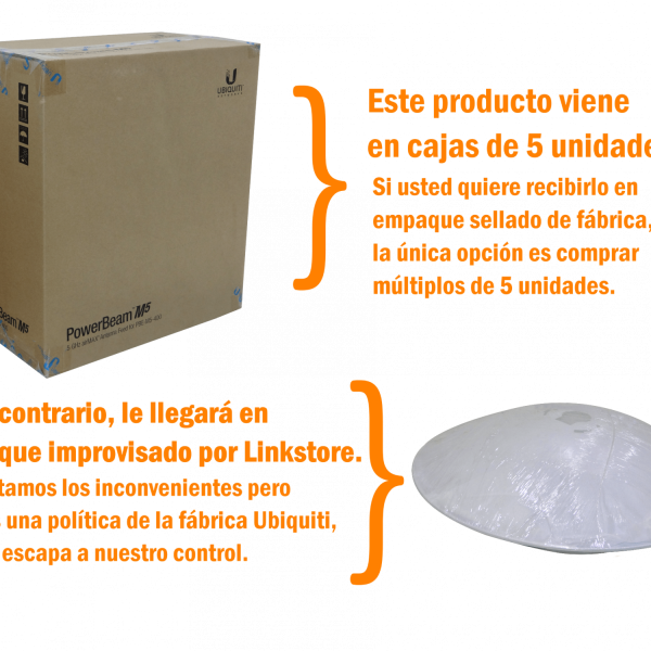 UBIQUITI 1-1000 Gigabit 25dBi 5GHz 400mm PowerBeam Exterior inc-PoE24V - Imagen 4