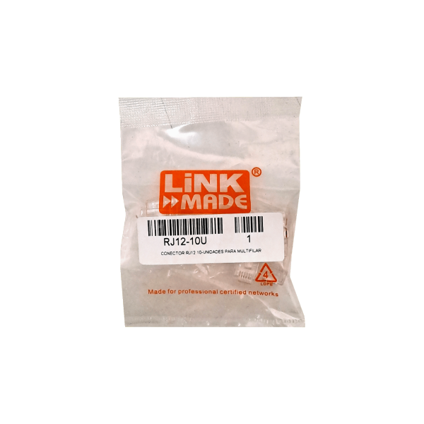 LINKMADE 10-unids RJ12 6P6C Macho Conector Crimpeable RJ25 - Imagen 3