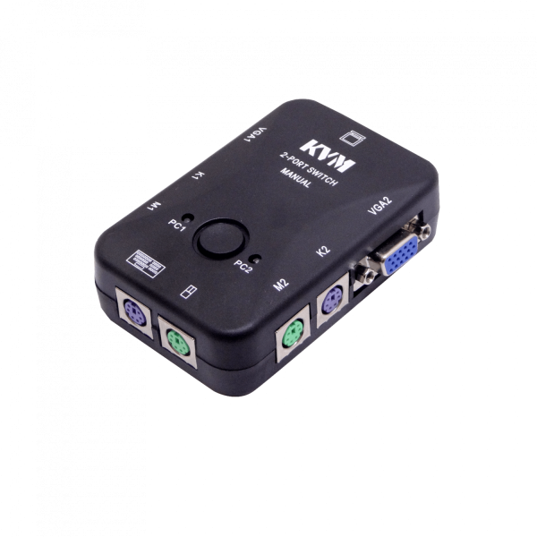KVM 2-PS2-VGA requiere-Cables no-req-Fuente-Poder - Imagen 3