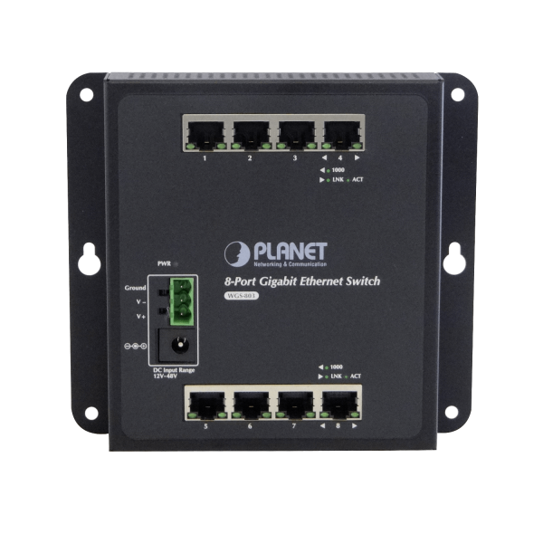 PLANET 8-1000 Switch Industrial no-Admin Plano/DIN req/12-48VDC IP30 - Imagen 6