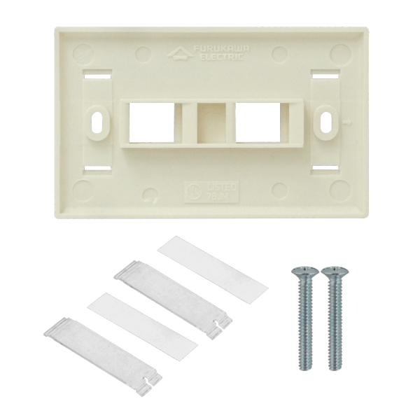 FURUKAWA para 2-Keystone Faceplate Blanco Plano 2P 70x114mm 35050017 - Imagen 3