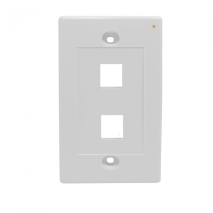 LINKMADE Blanco 2-Keystone Vertical Faceplate 70x114mm