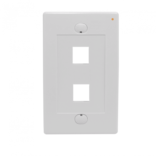 LINKMADE Blanco 2-Keystone Vertical Faceplate 70x114mm - Imagen 3